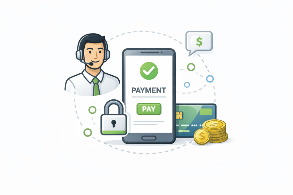 Secure payment and billing assistance for client accounts and service subscriptions