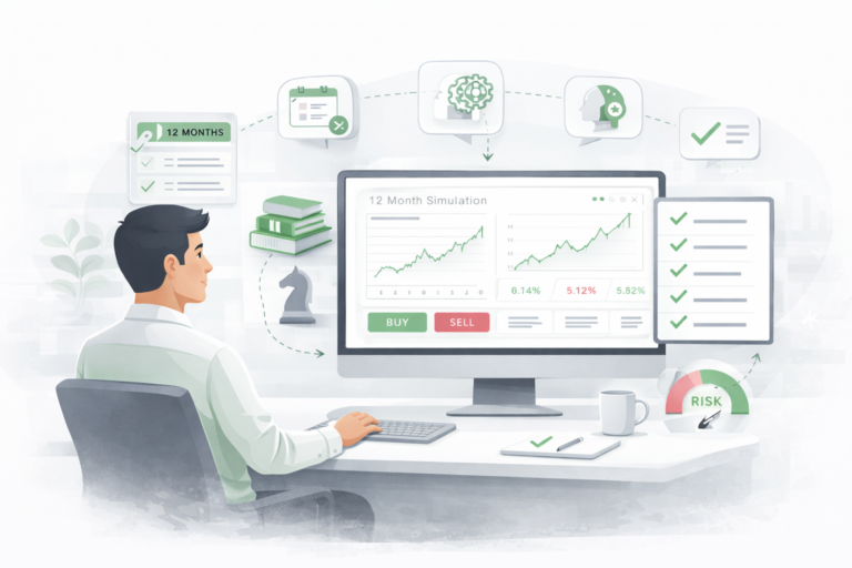 12-month financial market simulation training program timeline